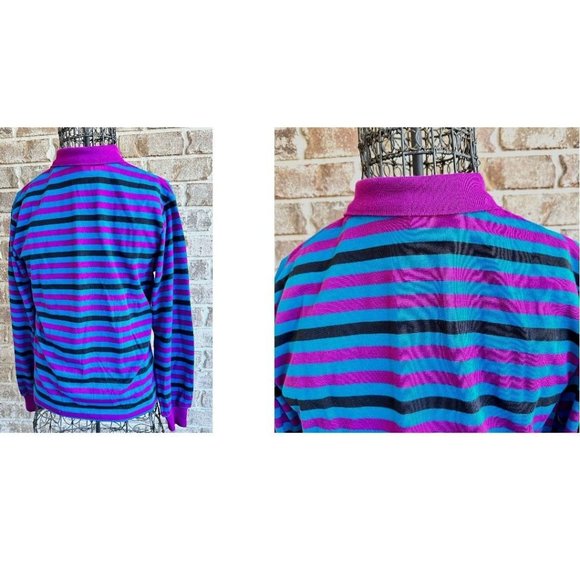 Vintage Levi Stauss Co Ladies Striped Double Snap Closure Top Small? Cal… - Picture 10 of 12
